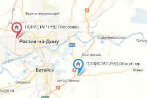 Карта: теплицы в Ростове
